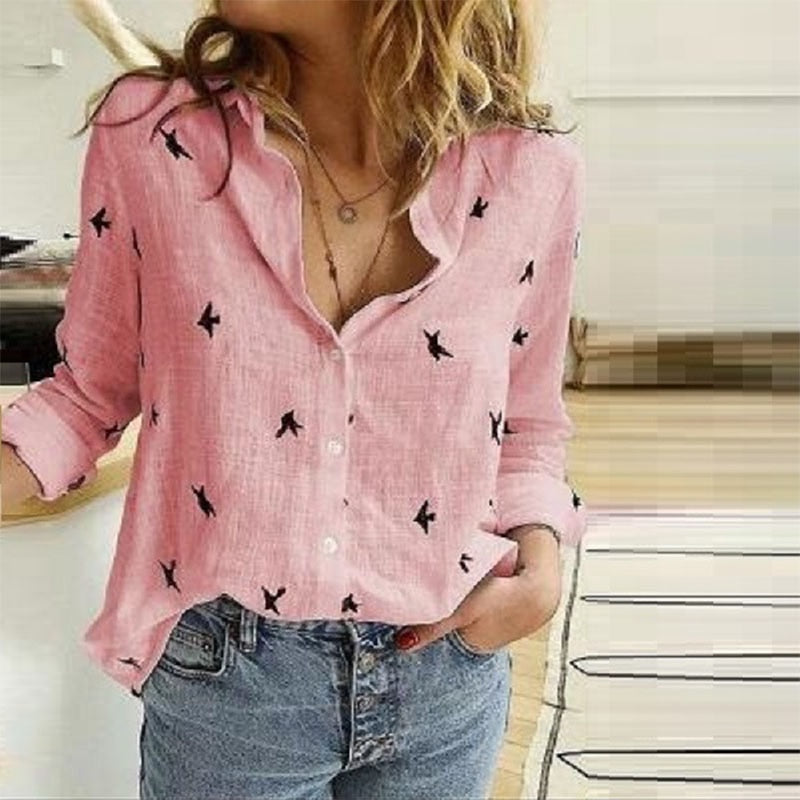 Leisure White Yellow Shirts Button Lapel Cardigan Top Lady Loose Long Sleeve Oversized Shirt Womens Blouses Autumn Blusas Mujer